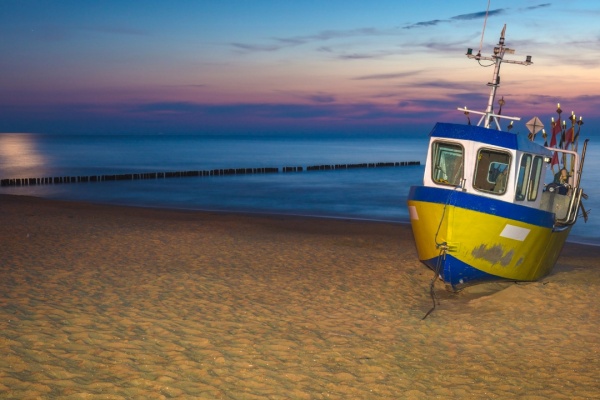 Plaża w Rewalu wieczorową porą